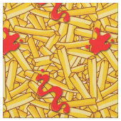 Franse frietjes met rode saus grappig stof (Close Up)