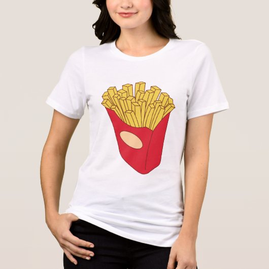 Franse frietjes Tri-Blend shirt (Voorkant)