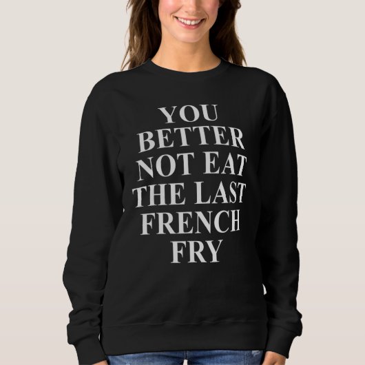 Franse Frites Kleding Uniek Frites Ontwerp Trui (Voorkant)