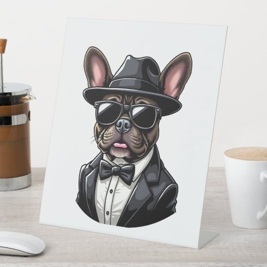 franse gangster reclamebord met voetstuk (Insitu)