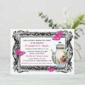 Franse Garden Bridal Tea Kaart (Staand voorkant)