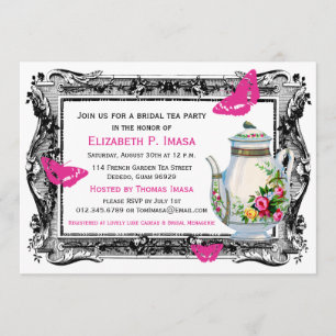 Franse Garden Bridal Tea Kaart