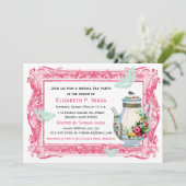 Franse Garden Bridal Tea Kaart (Staand voorkant)