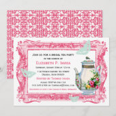 Franse Garden Bridal Tea Kaart (Voorkant / Achterkant)