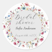 Franse Garden Party bloem Ronde Sticker (Voorkant)