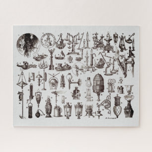 Franse gasverlichtingsillustraties Legpuzzel