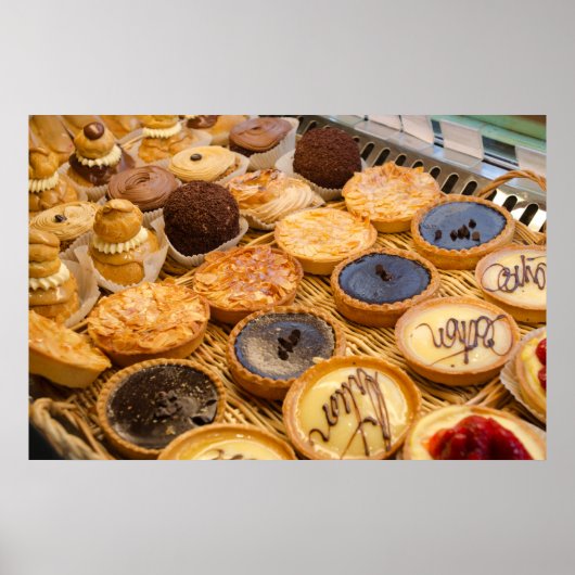 Franse gebakjes, Parijs, Frankrijk Poster (Voorkant)