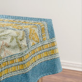 Franse geborduurde flessenlook tafelkleed (Voorbeeld)