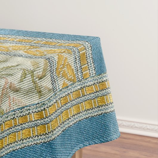 Franse geborduurde flessenlook tafelkleed (Voorbeeld)