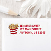 Franse gedroogde aardappelen — Fries — Fry Fast Fo Etiket (Insitu)