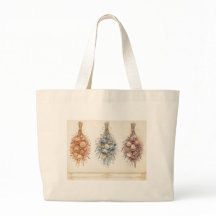 Franse gedroogde bloem trio elegante tote tas