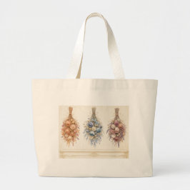 Franse gedroogde bloem trio elegante tote tas