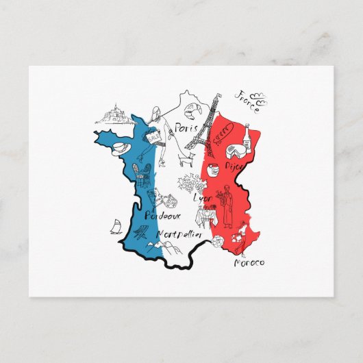 Franse geïllustreerde kaart (Voorkant)