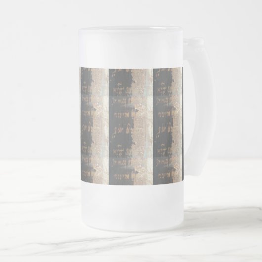  Franse geïnspireerde afdruk van scripts Matglas Bierpul (Voorkant rechts)