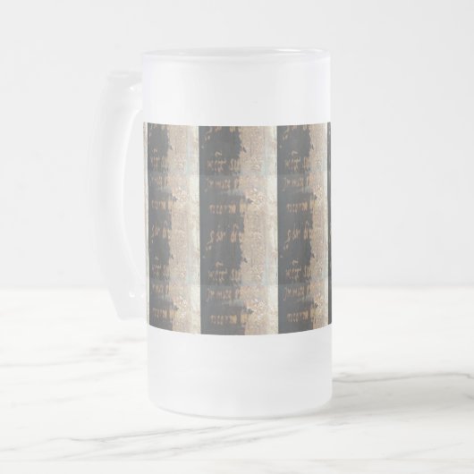  Franse geïnspireerde afdruk van scripts Matglas Bierpul (Voorkant links)