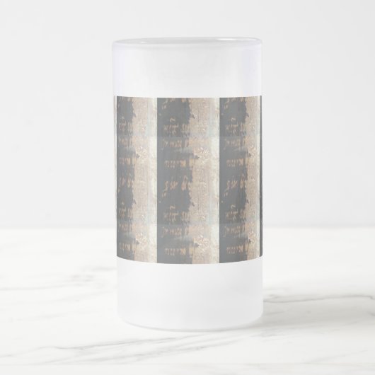  Franse geïnspireerde afdruk van scripts Matglas Bierpul (Center)