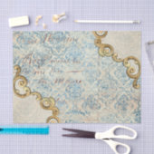 Franse geïnspireerde blauwe ontkoppeling tissuepapier (Craft)