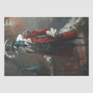  Franse geklede pauw decoupage Tissuepapier