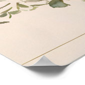 Franse Gele Bloemen Elegante Victoriaans bruiloft Poster (Hoek)