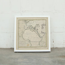 Franse geografische kaart van Afrika in Europa