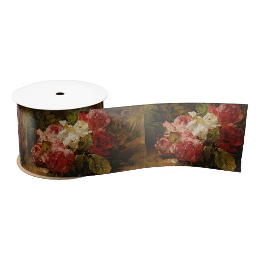 -Franse Georges Jeannin Rozen III Satijnen Lint (Spoel)