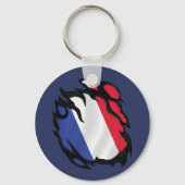 Franse gescheurde vlag sleutelhanger (Achterkant)