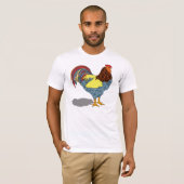 Franse gewatteerde Coq T-shirt (Voorkant volledig)