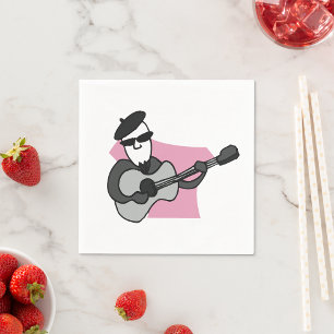 Franse gitarist Paper Napkins Servet