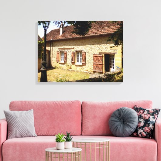 Franse Gite Canvas afdrukken (Insitu (Woonkamer))