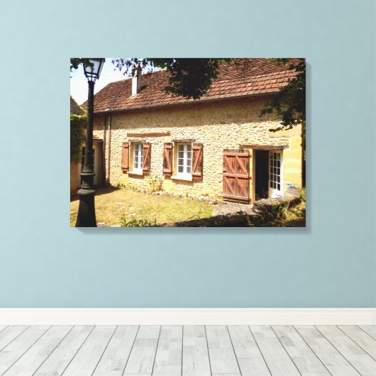 Franse Gite Canvas afdrukken (Insitu (Houten vloer))
