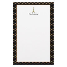 Franse Glam Black, Gold en White Eiffel Tower