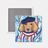 Franse Golden Retriever Magneet (Voorkant / Achterkant)