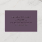 Franse Gothic Damask Stylist Eggplant Visitekaartje (Achterkant)