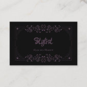 Franse Gothic Damask Stylist Eggplant Visitekaartje (Voorkant)