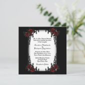 Franse Gothic Theme Weddenschap Kaart (Staand voorkant)