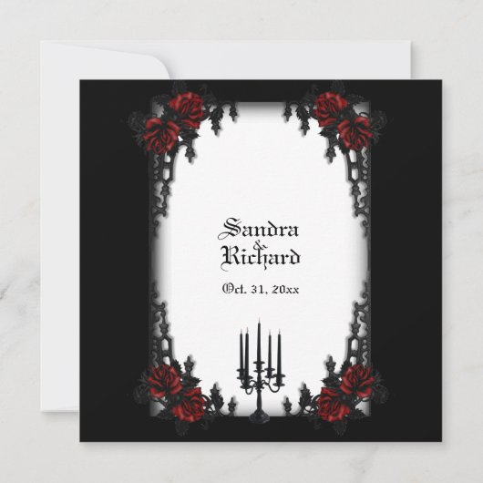 Franse Gothic Theme Weddenschap Kaart (Achterkant)