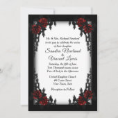 Franse Gothic White Wedding Kaart (Voorkant)