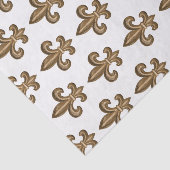 Franse Gouden Fleur de Lis Crest Tissuepapier (Detail)