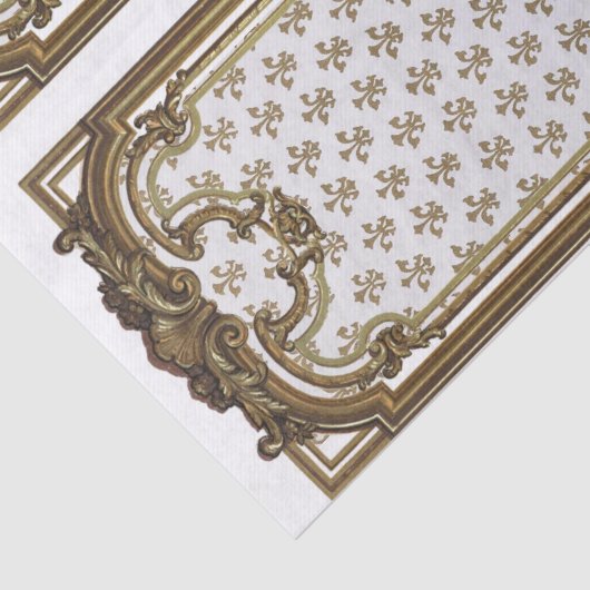 Franse goudmeubelen - ontvlechting van Lijst Tissuepapier (Detail)