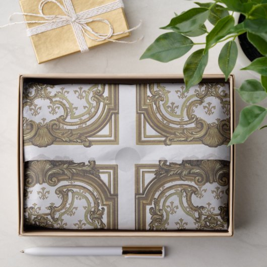 Franse goudmeubelen - ontvlechting van Lijst Tissuepapier (Geschenk)