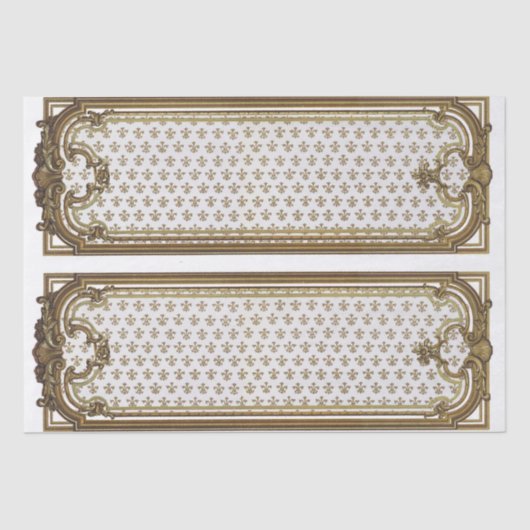 Franse goudmeubelen - ontvlechting van Lijst Tissuepapier (Voorkant)