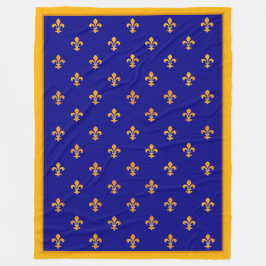 Franse goudvaten op Azur Banner Fleece Deken