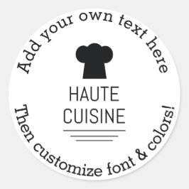 Franse Gourmet Haute Cuisine Ronde Sticker