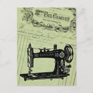  Franse grafische naaigmachine Briefkaart