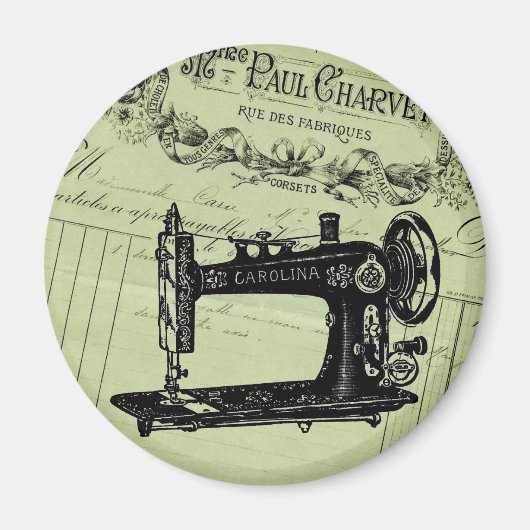  Franse grafische naaigmachine Magneet (Voorkant)