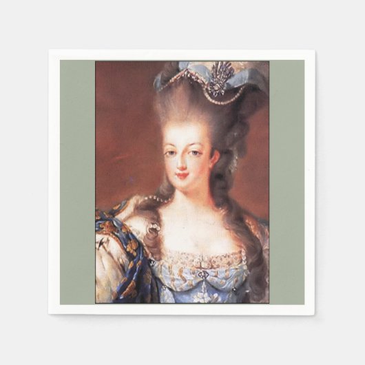 Franse Grijs Marie Antoinette Papieren Servetten (Voorkant)