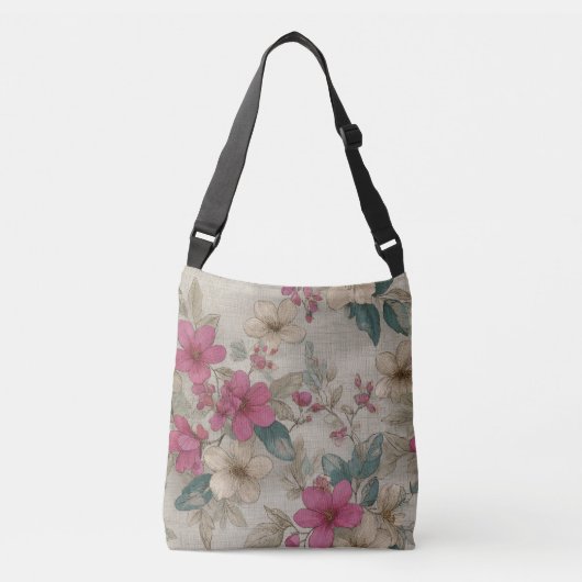 Franse Grijs Patroon  Crossbody Tas (Voorkant)