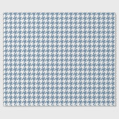 Franse Grijze Elegant Houndstooth op Emporiomoffa Cadeaupapier (Vlak)
