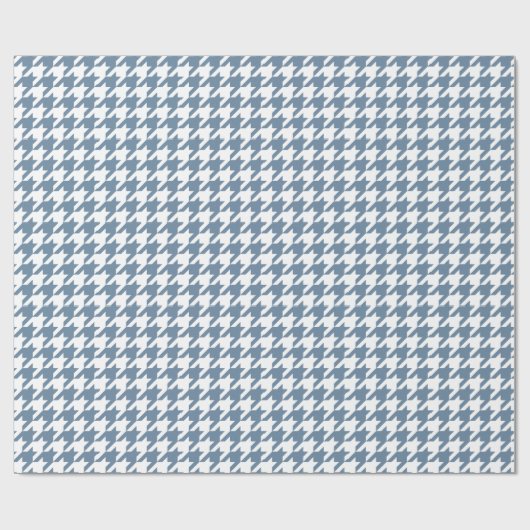 Franse Grijze Elegant Houndstooth op Emporiomoffa Cadeaupapier (Vlak)