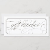 Franse Grijze Elegant Script Gift Vouchers (Voorkant)